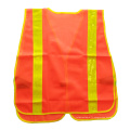 Gilet de sécurité en mousse orange fluorescent avec bande prismatique